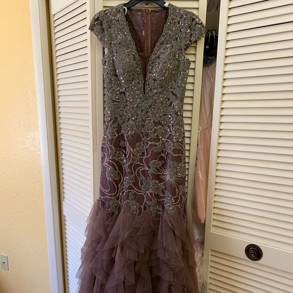 ❤️❤️❤️JOVANI EVENING MERMAID GOWN WEDDING PROM - Picture 1 of 8